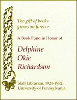 Delphine Okie Richardson Fund Bookplate