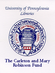 Carleton and Mary Robinson Fund bookplate