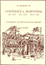 Constance L. Rosenthal Book Fund bookplate