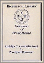 Rudolph G. Schmieder Fund Bookplate