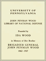 John Penman Wood Library Fund Bookplate