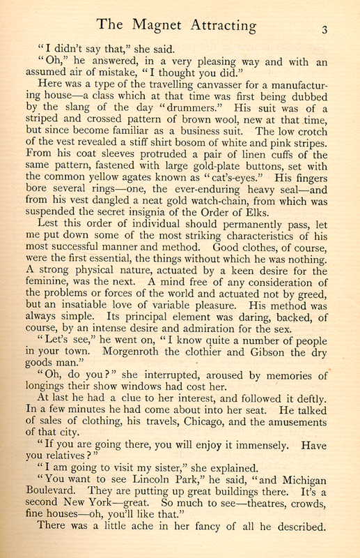 1901 Walter Heinemann edition of Sister Carrie: Chapter I, Page 3