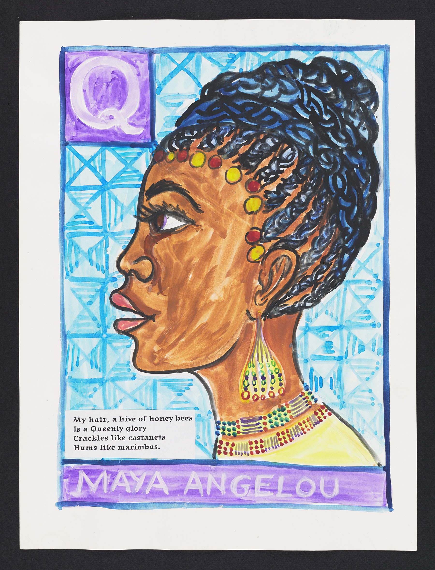 Maya Angelou, watercolor
