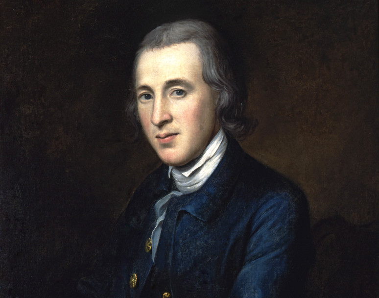 Charles Wilson Peale, portrait of David Rittenhouse, ca. 1772, oil on canvas, Penn Art Collection