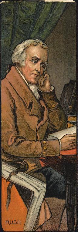 Print of Benjamin Rush at desk, after Sully