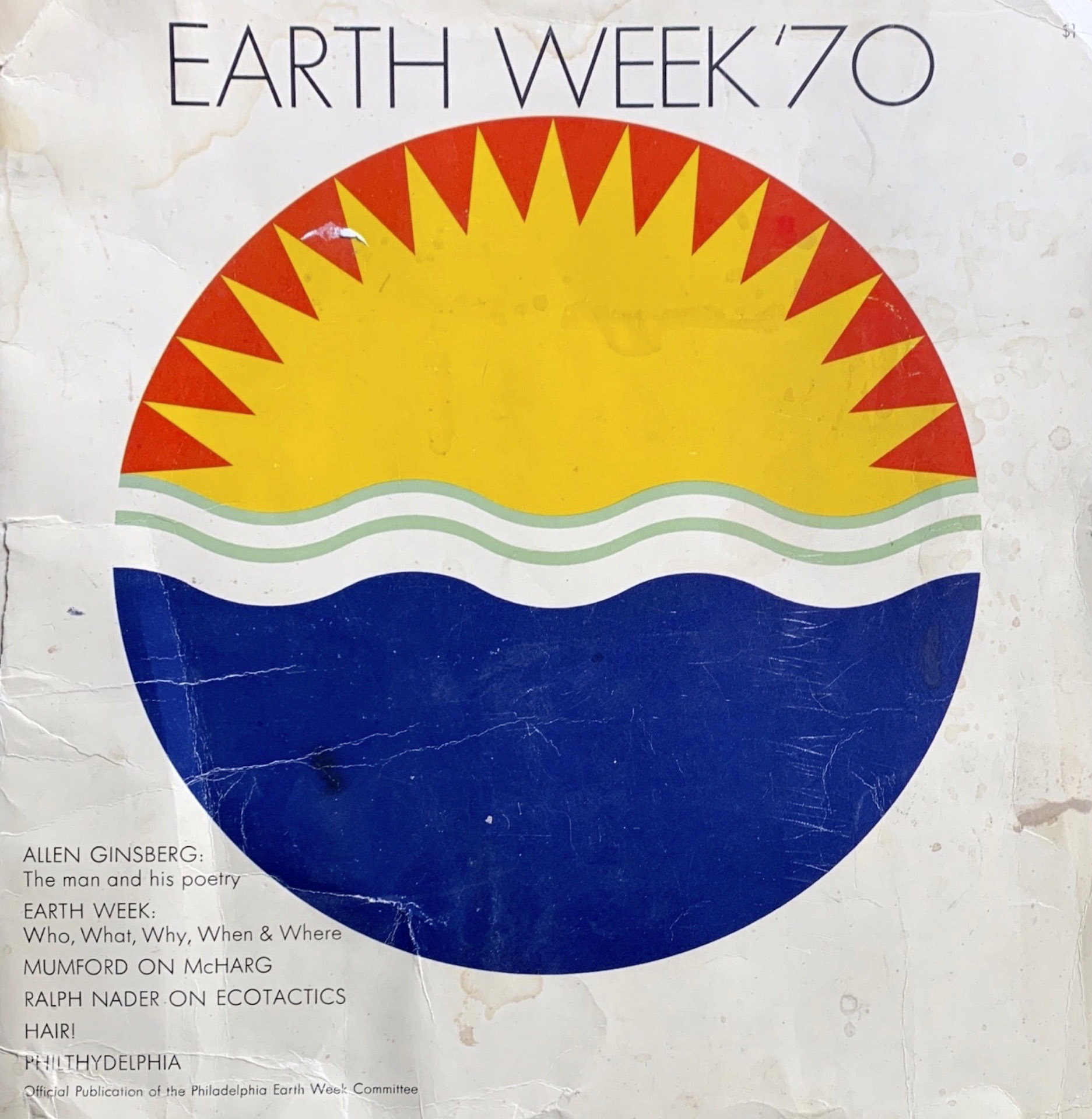 Cover illustrationa and text of Earth week '70 publication