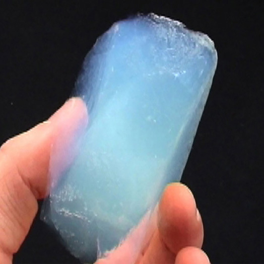 Aerogel shown in someone's hand