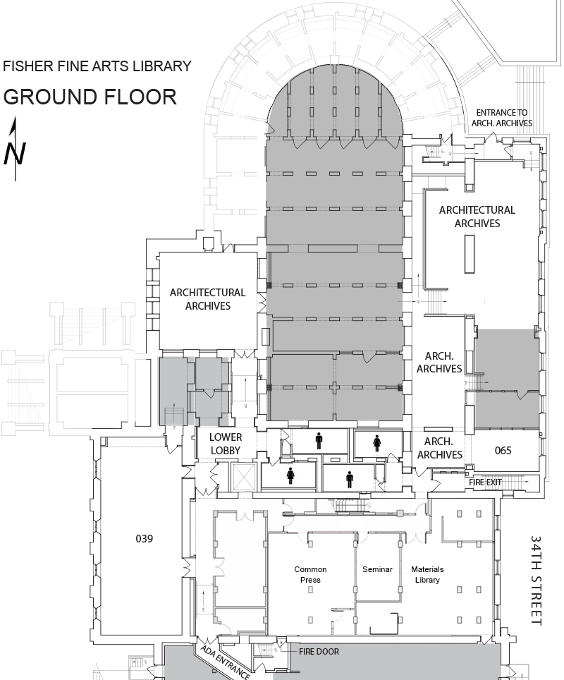 Fine Arts Library ground floor plan