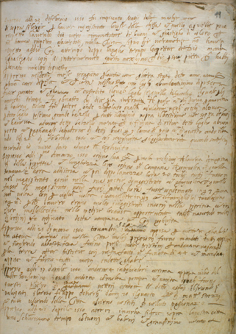  Cronica dopo la morte del Duca Alessandro de'Medici, fino al 1555