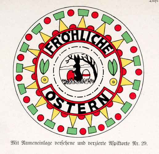 Frohlich Ostern plate