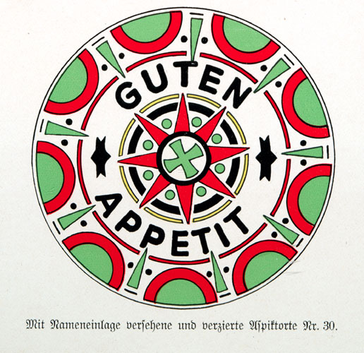 Guten Appetit plate from Das deutsche Wurst – und Fleischerhandwerk.