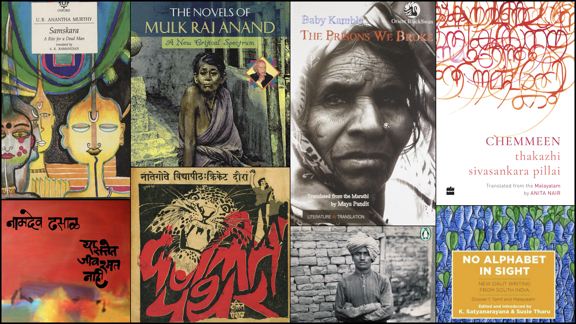 Collage of covers of Dalit books