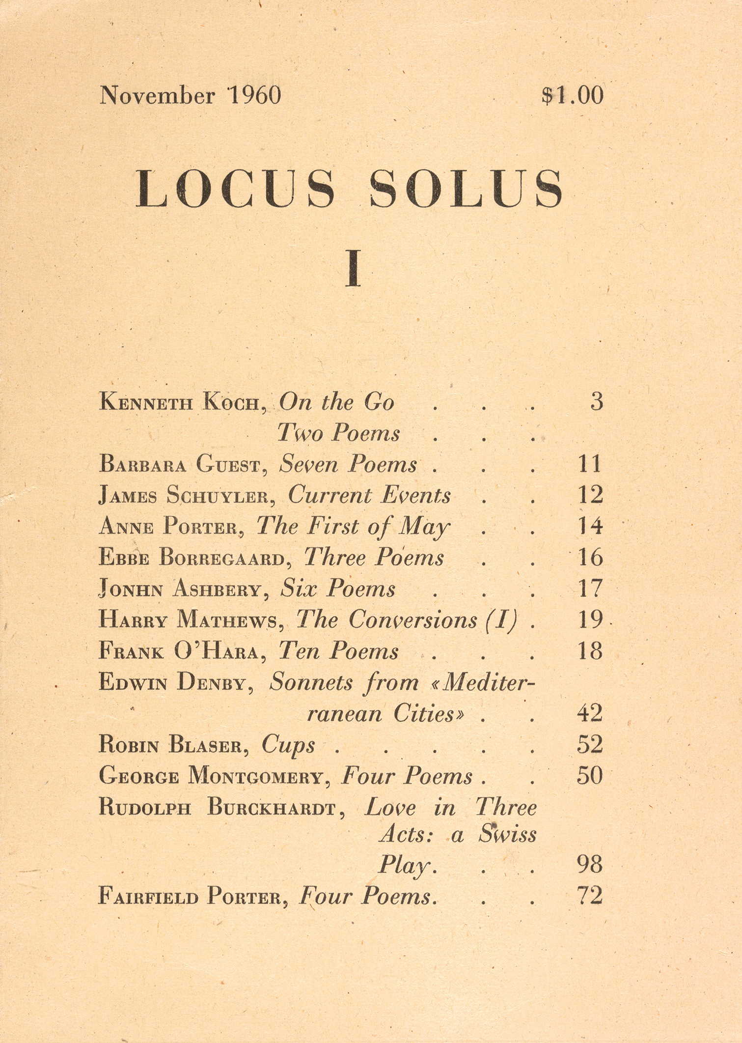 Cover proof for Locus Solus I.