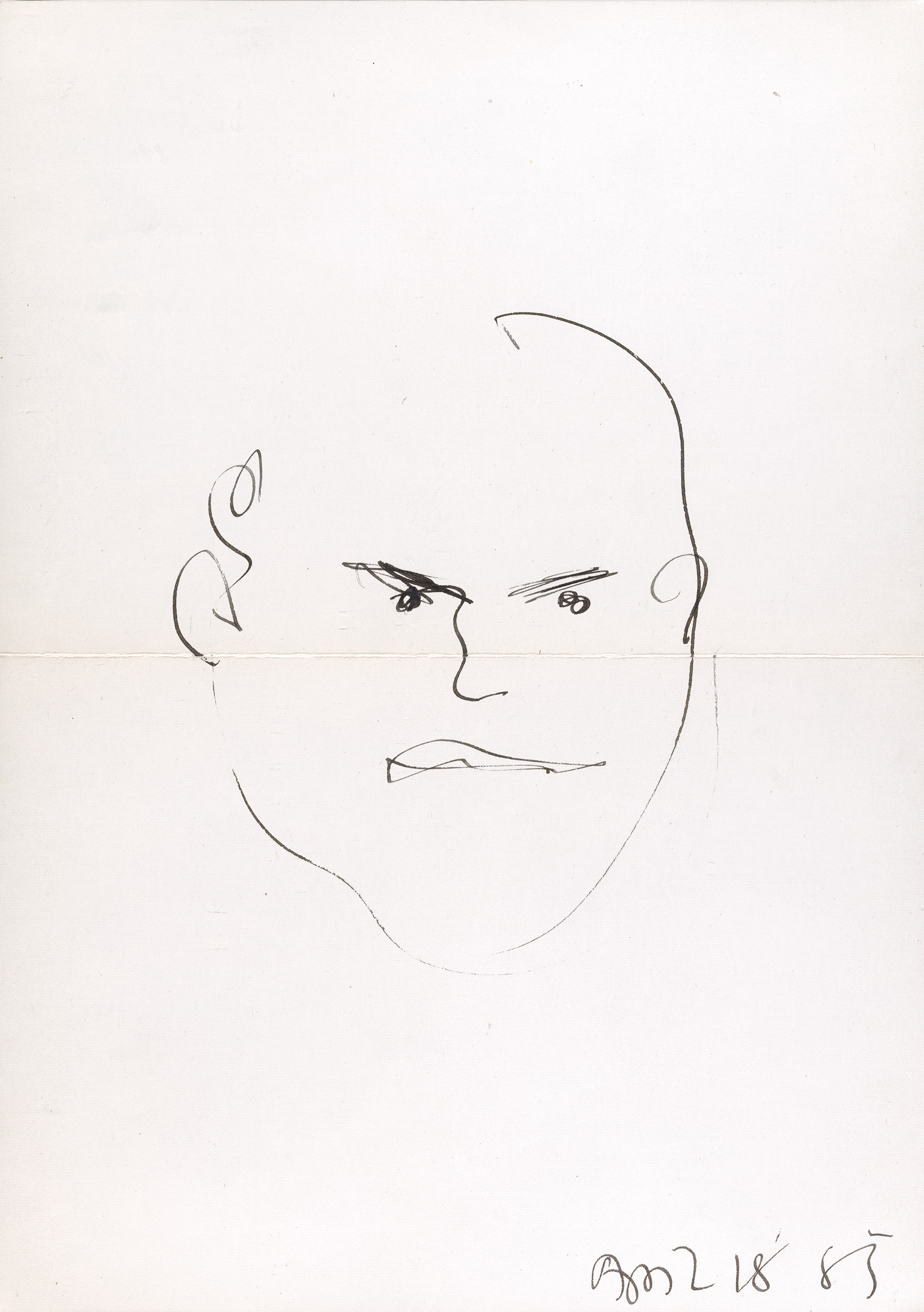 Harry Mathews self-portrait