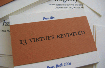 13 Virtues Cover: "Franklin from Both Sides"