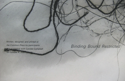 Detail of string-like lines, text