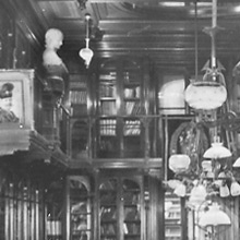 Detail of photograph of Lea's library in his home at 2000 Walnut Street, Philadelphia