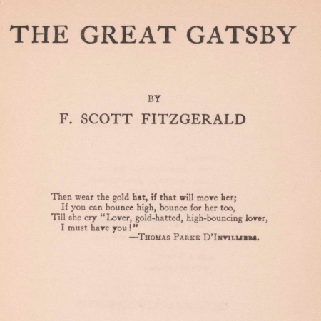 Title of page The Great Gatsby