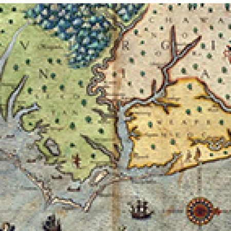 Colonial era map of Virginia