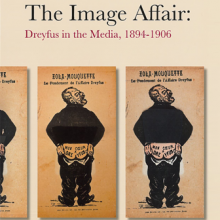 Triple image of the Zola caricature, from the catalog cover