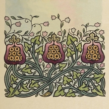 Art Nouveau flowers and vines