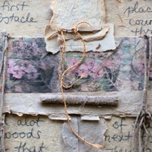 "Lesley Haas, detail of Across the Pond (handmade paper, 1999) courtesy of the artist