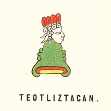 Teotliztacan illustration from Antonio Penafiel, "Nombres Geograficos de Mexico" (Mexico, 1885). Penn Museum Library Collection