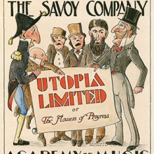 "Utopia Unlimited", poster of 1936 production, Savoy Company Collection, Kislak Center for Special Collections, Rare Books and Manuscripts.