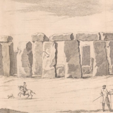 Front View of Stonehenge from William Stukely, Avebury, a Temple of the British Druids and Someothers Described..., (London, 1743), Rare Book and Manuscript Library.