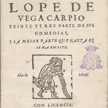 Lope de Vega, title page from El fenix de Espana Lope de Vega Carpio  (Valencia 1629). Spanish Culture Class Collection, Kislak Center.