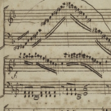 Detail from Ludwig Abielle, Ill sonates pour le clavicin ou pianoforte opera III (France, 17th century), UPenn Ms. Codex 13, Kislak Center.