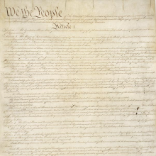 U.S. Constitution, p. 1 (detail)