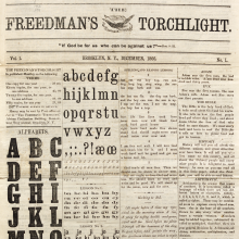 Front page of the Freedman's Torchlight, vol. 1, no. 1, December 1866