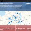 Screenshot of website with map of Belarus