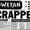 Sowetan, 1 July 1986, page 1 above the fold