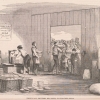 Lithograph of bakers preparing matzoh